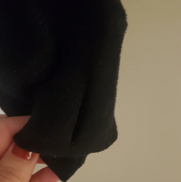 SOLD Size Small Black Full Zip Sweater (cozy fuzzy comfortable stretchy). - Picture 3 of 5
